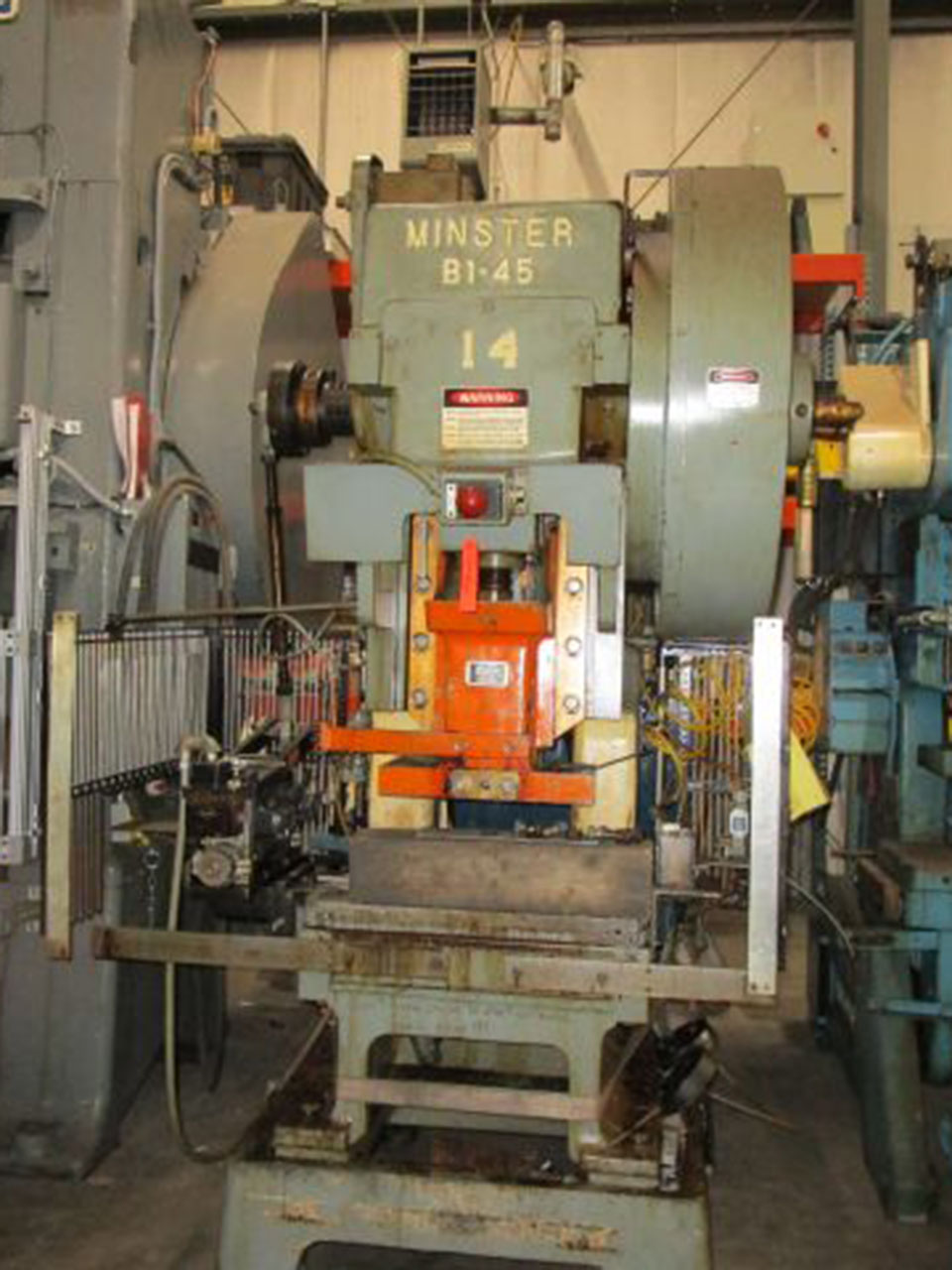 45 Ton Reconditioned Minster High-Speed C-Frame Power Press Stock 1342