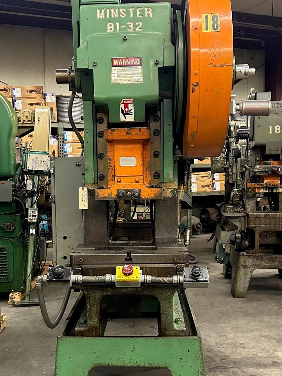 32 Ton Minster High-Speed Fixed Base Press Stock 1479