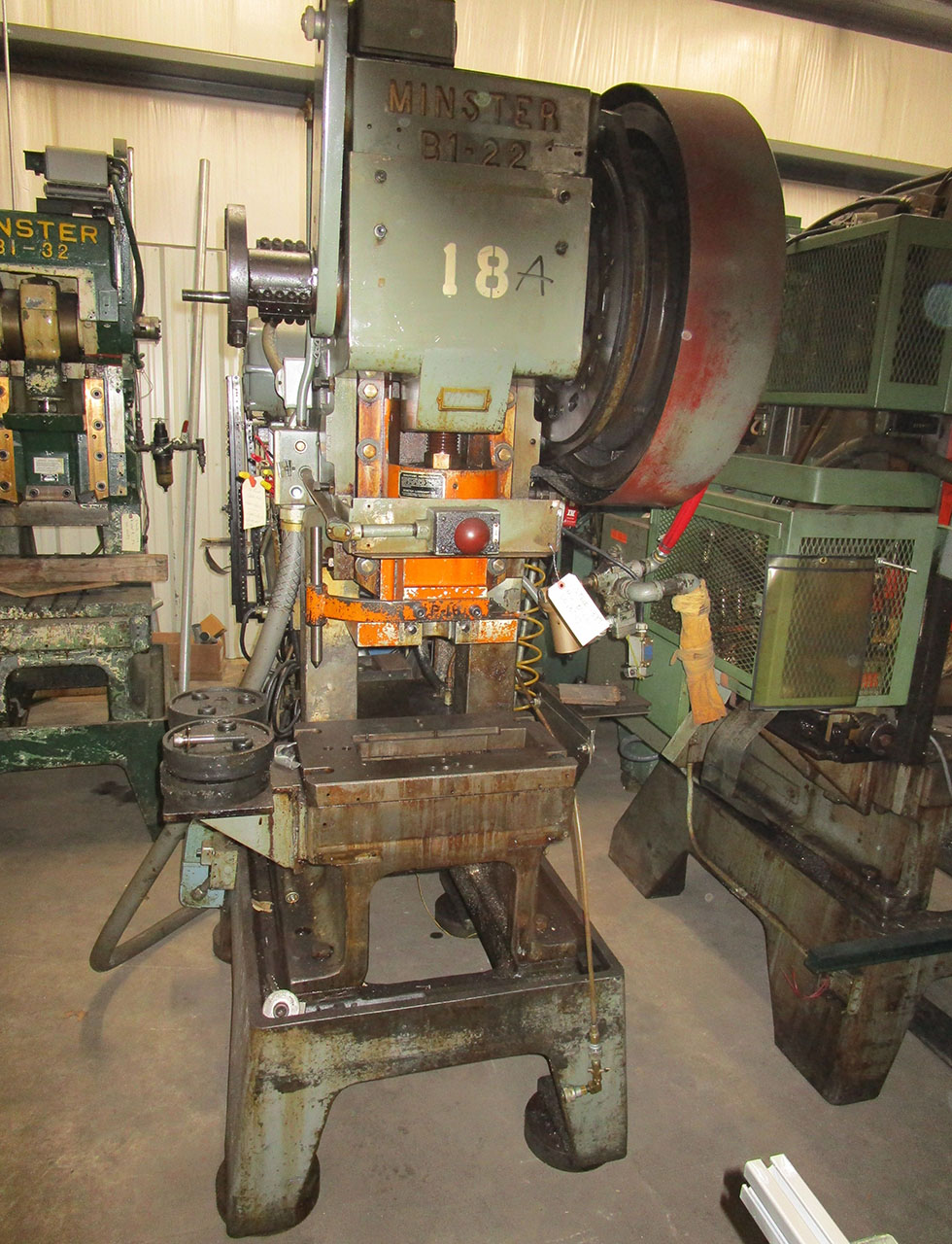 22 Ton Minster C-Frame High-Speed Press Stock 1337