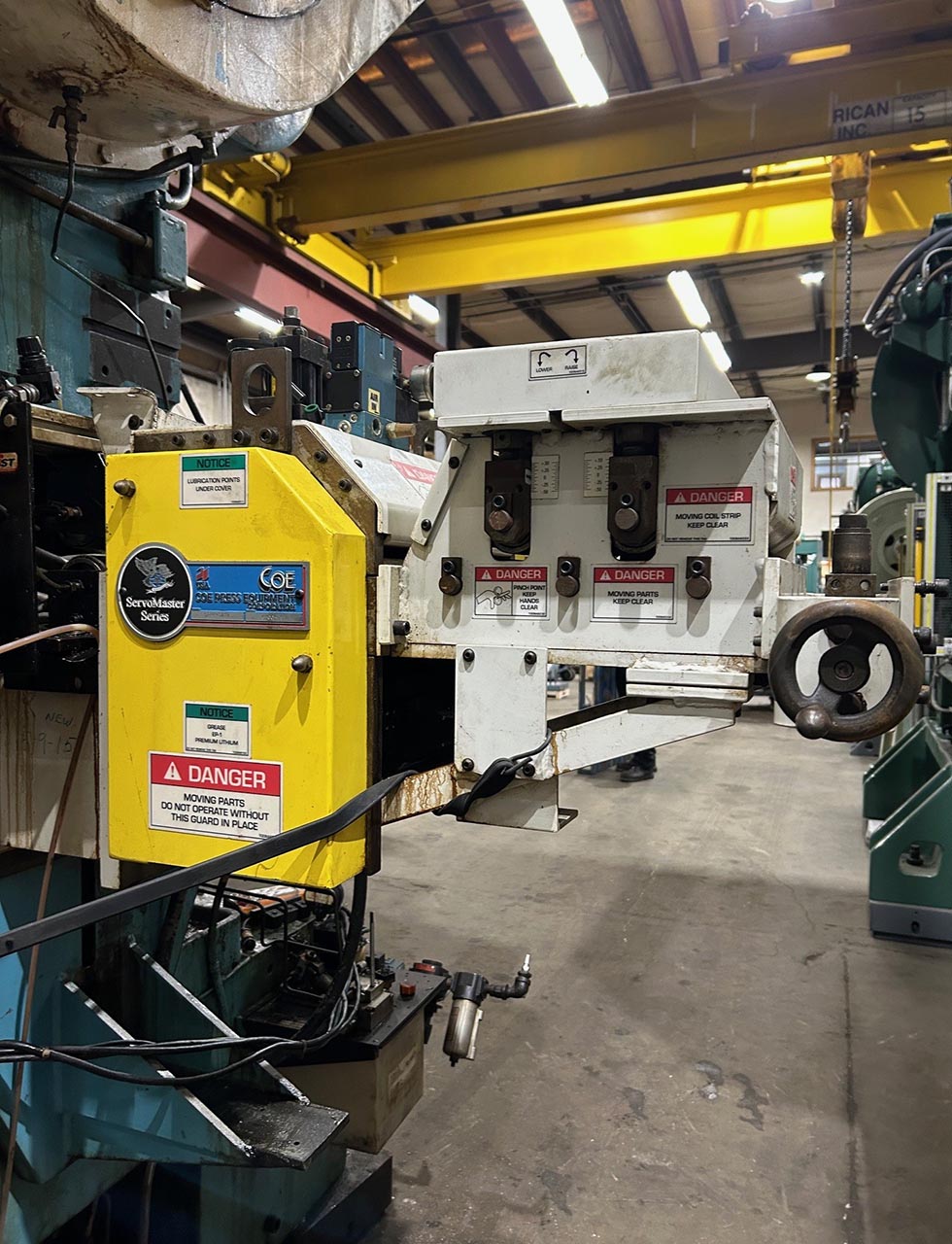 COE 12 Inch Wide Servo Feed with Straightener Stock 1650