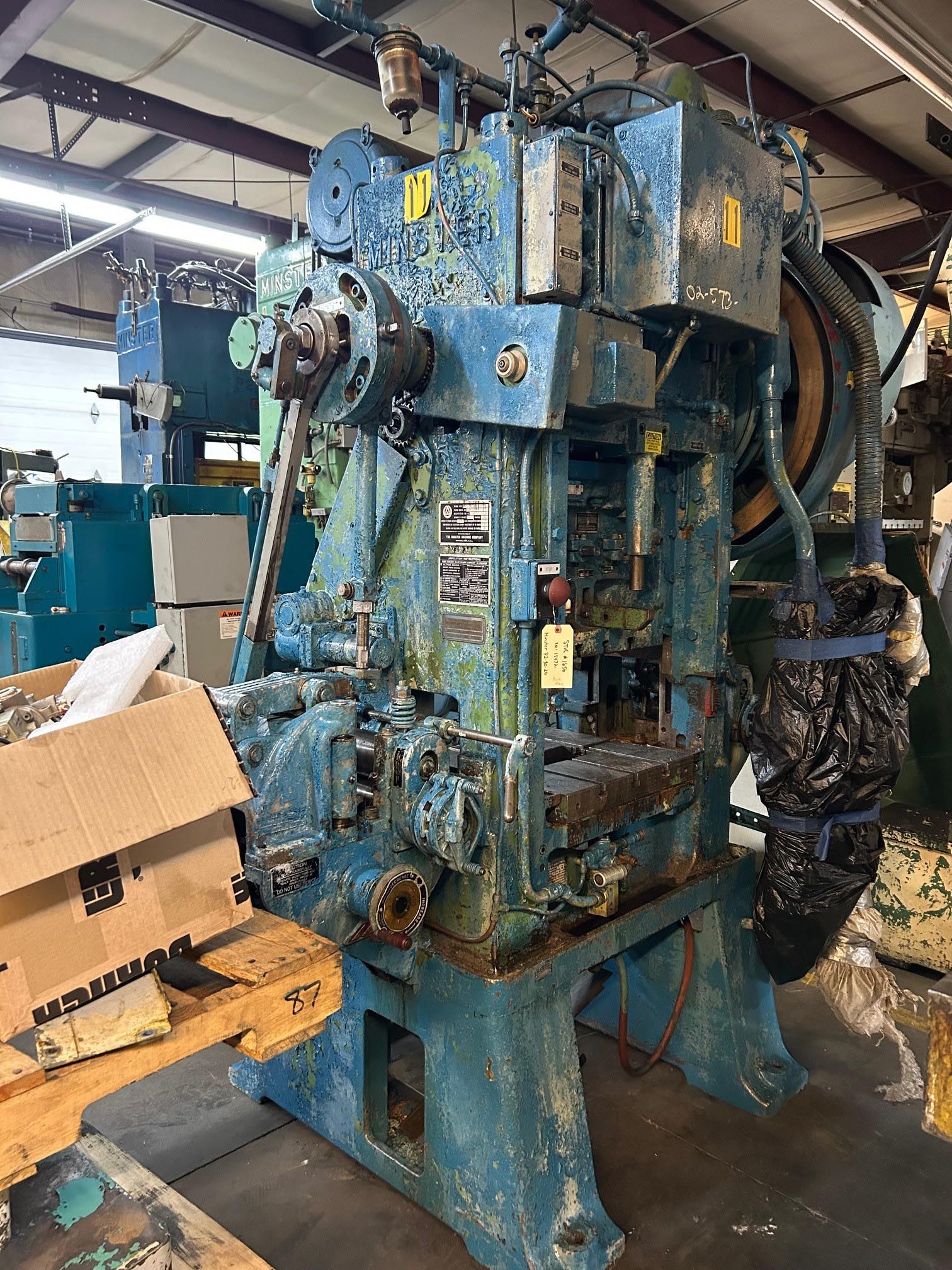 30 Ton Minster Straight Sided Press Stock 1656