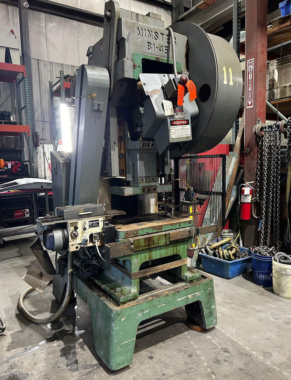 45 Ton Reconditioned Minster High-Speed C-Frame Power Press Stock 1342 45 Ton Reconditioned Minster High-Speed C-Frame Power Press Stock 1342